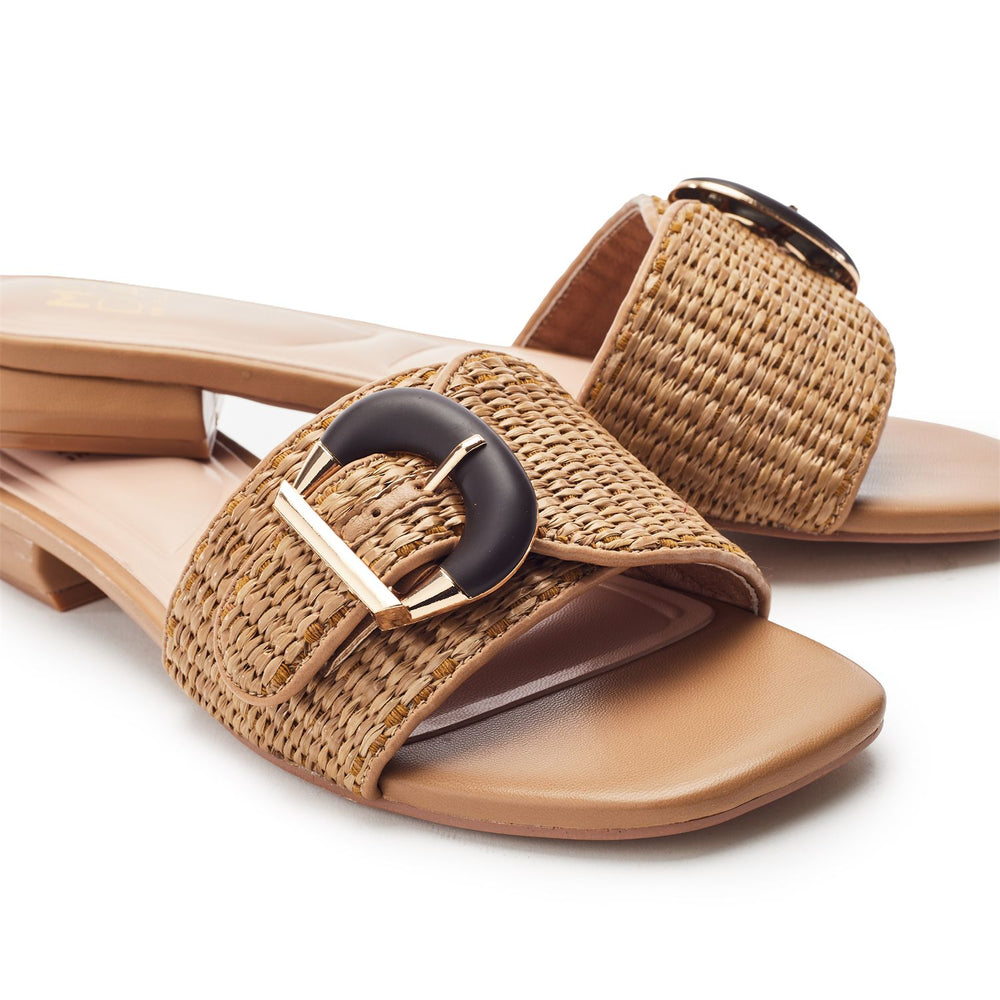 Juletta Natural Textile Sandals