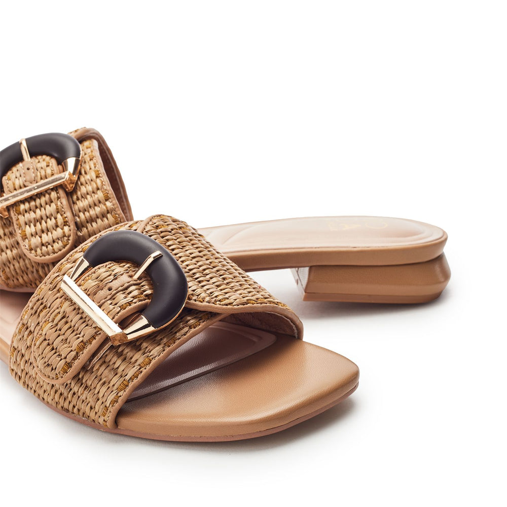 Juletta Natural Textile Sandals