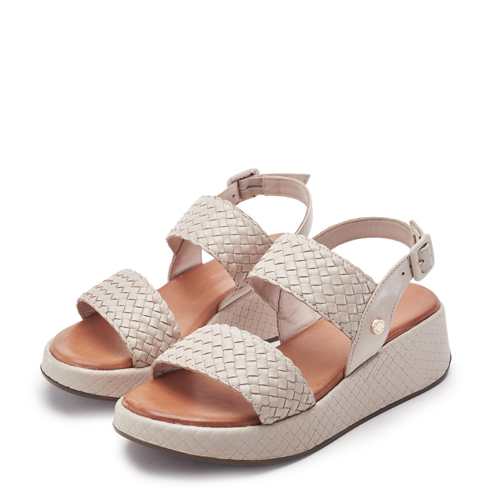 Kaccia Off White Leather Sandals