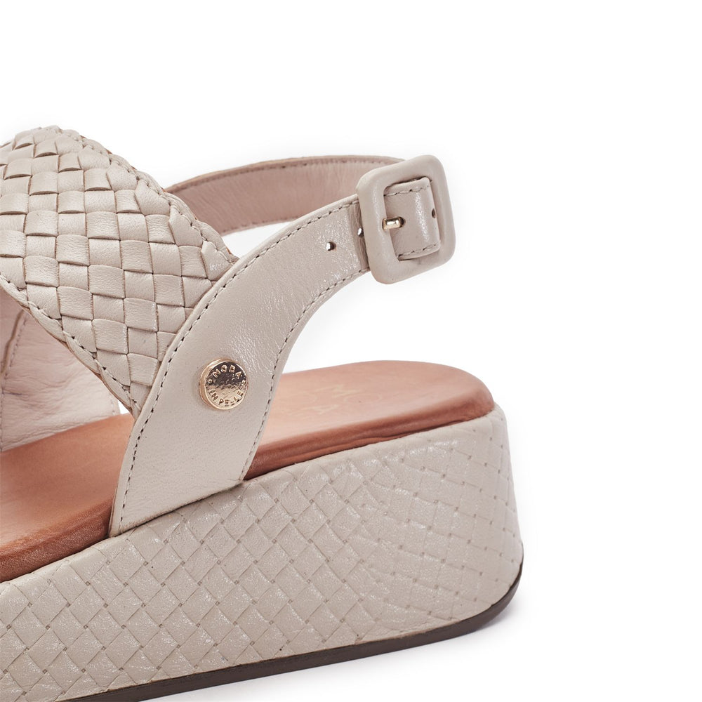 Kaccia Off White Leather Sandals