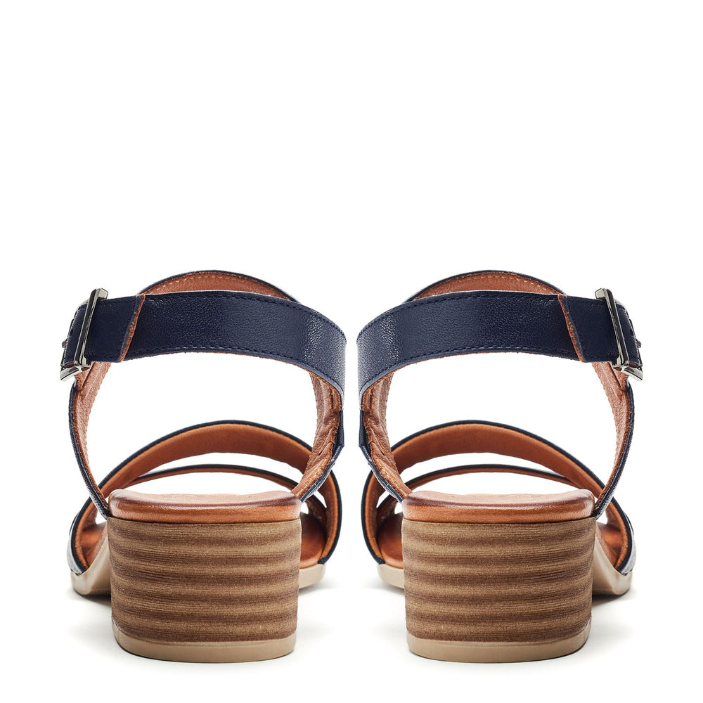 Kala Navy Leather Sandals