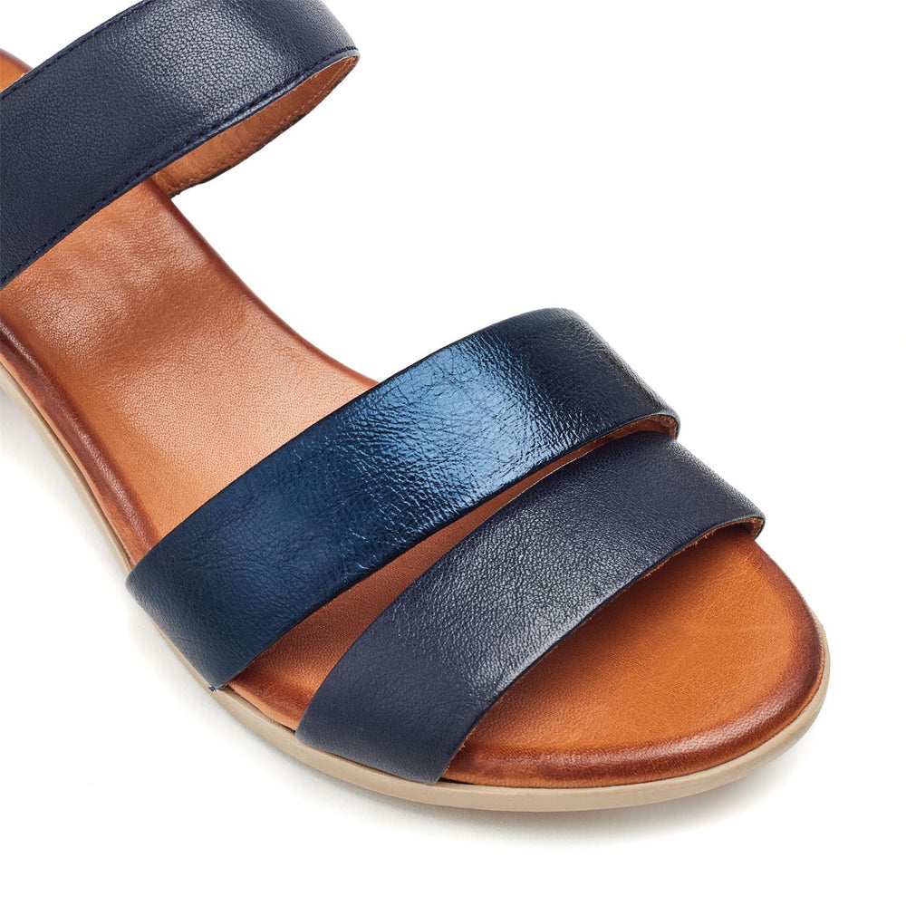 Kala Navy Leather Sandals