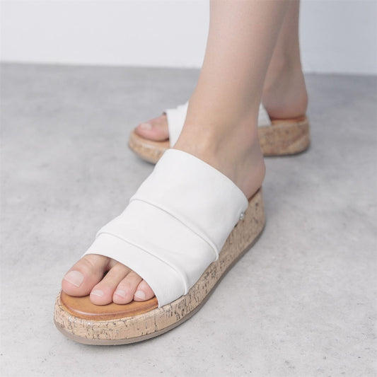 Kalimeres White Leather Sandals