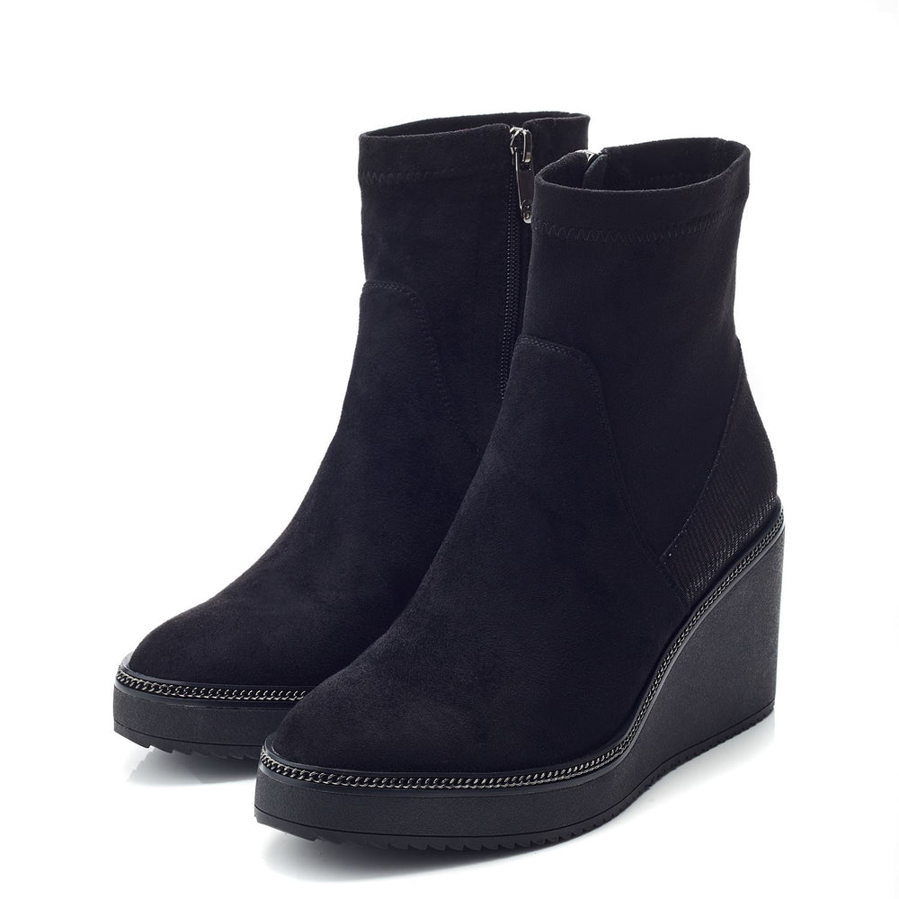 Kallie Black Alcantara Boots