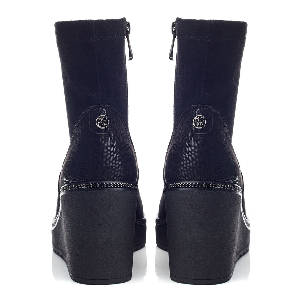 Kallie Black Alcantara Boots