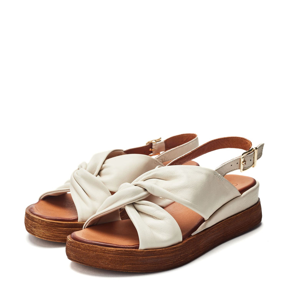 Kalmia Off White Leather Sandals
