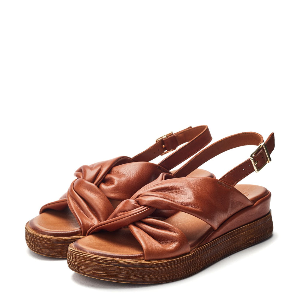 Kalmia Tan Leather Sandals
