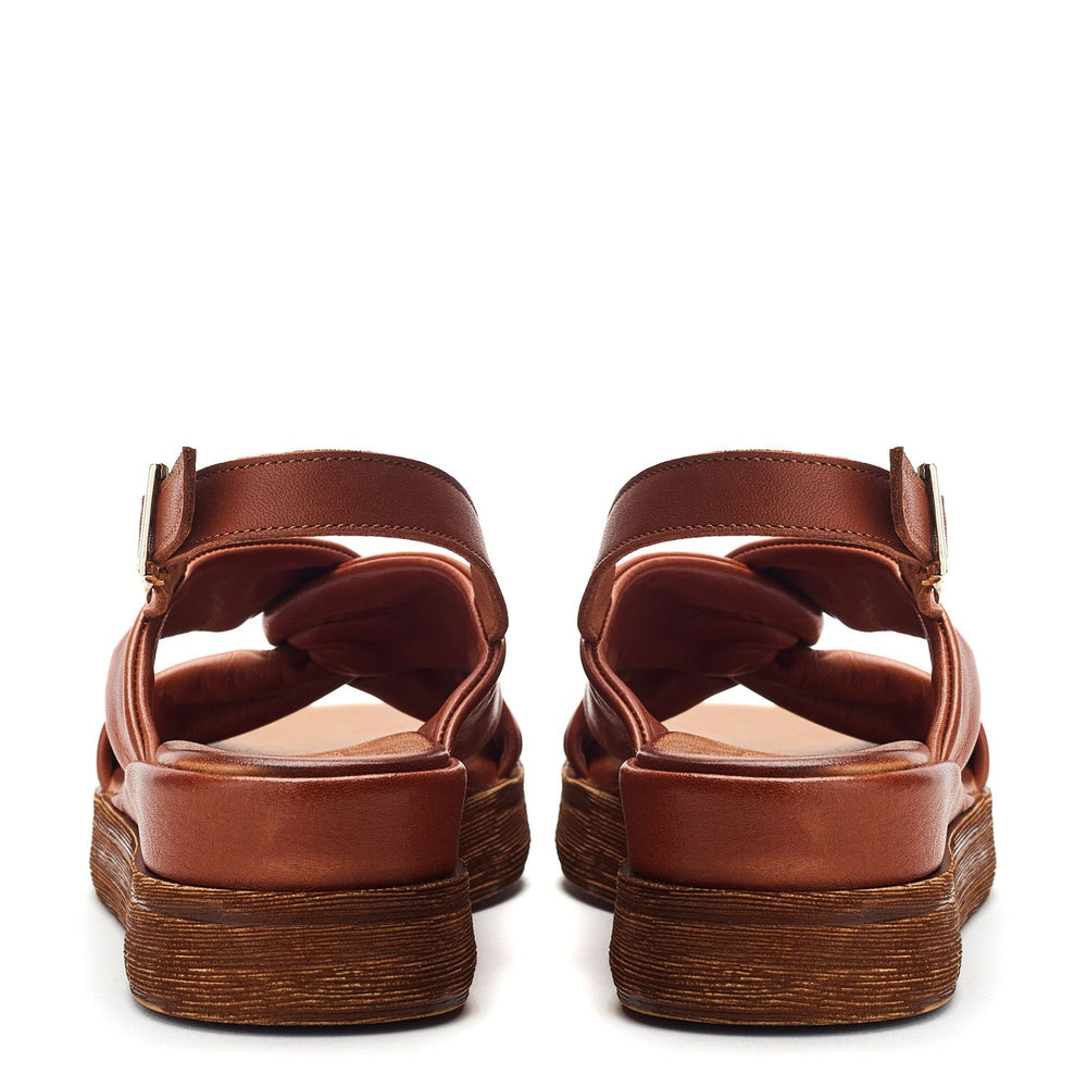 Kalmia Tan Leather Sandals