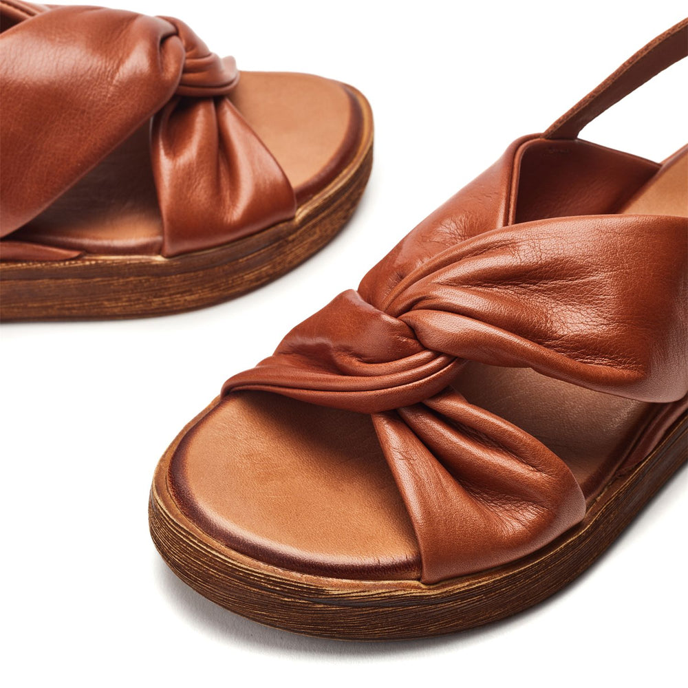 Kalmia Tan Leather Sandals