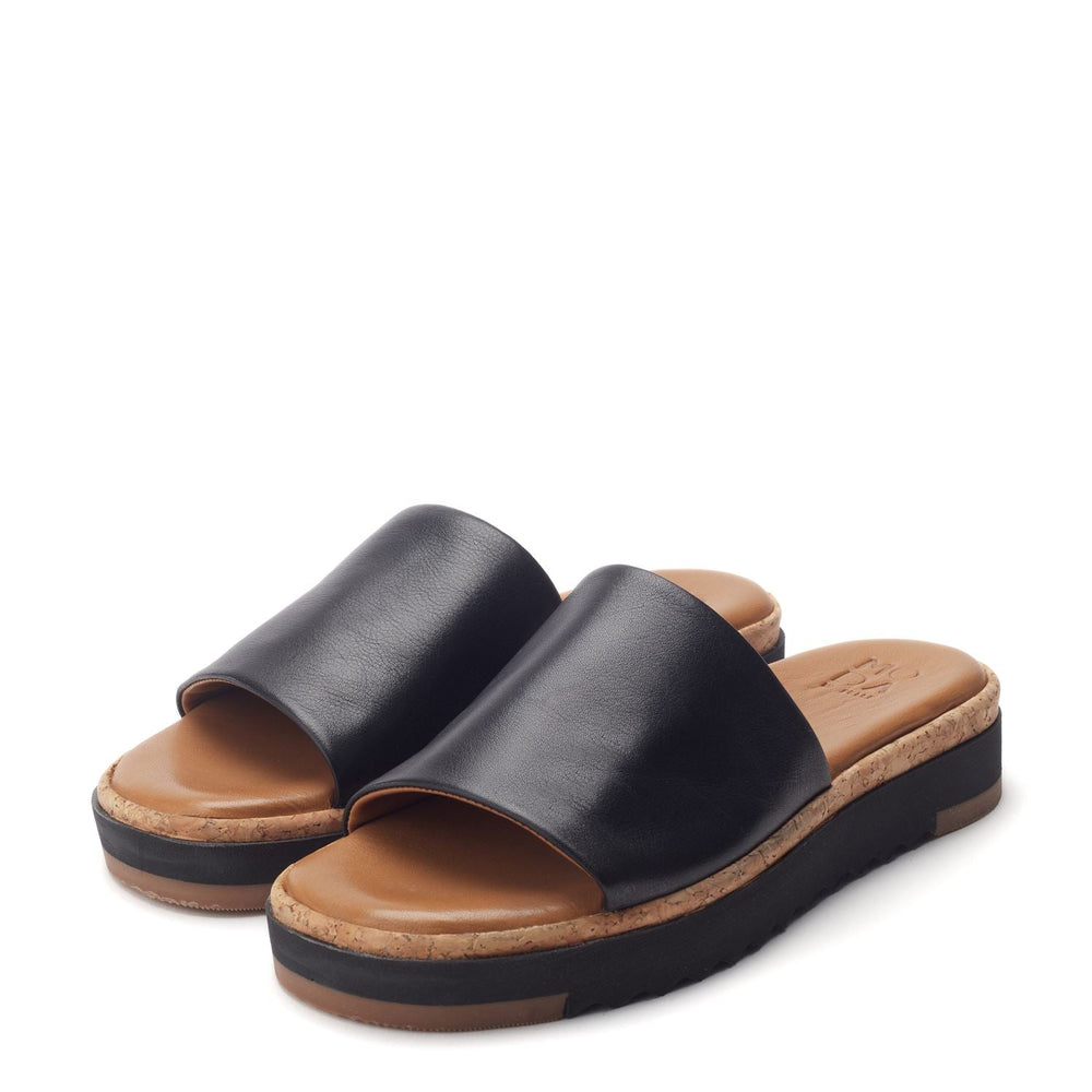 Kanzan Black Leather Sandals