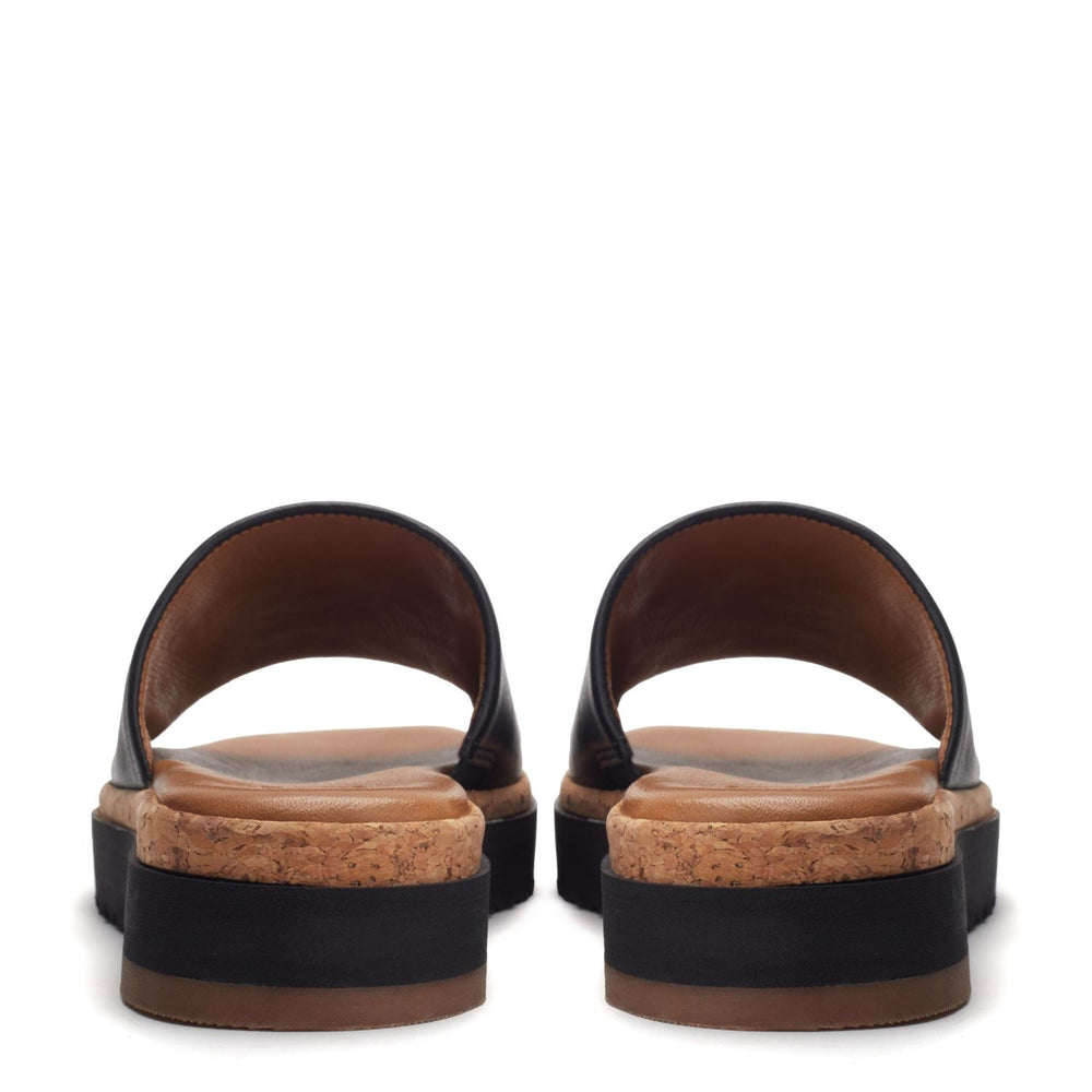 Kanzan Black Leather Sandals
