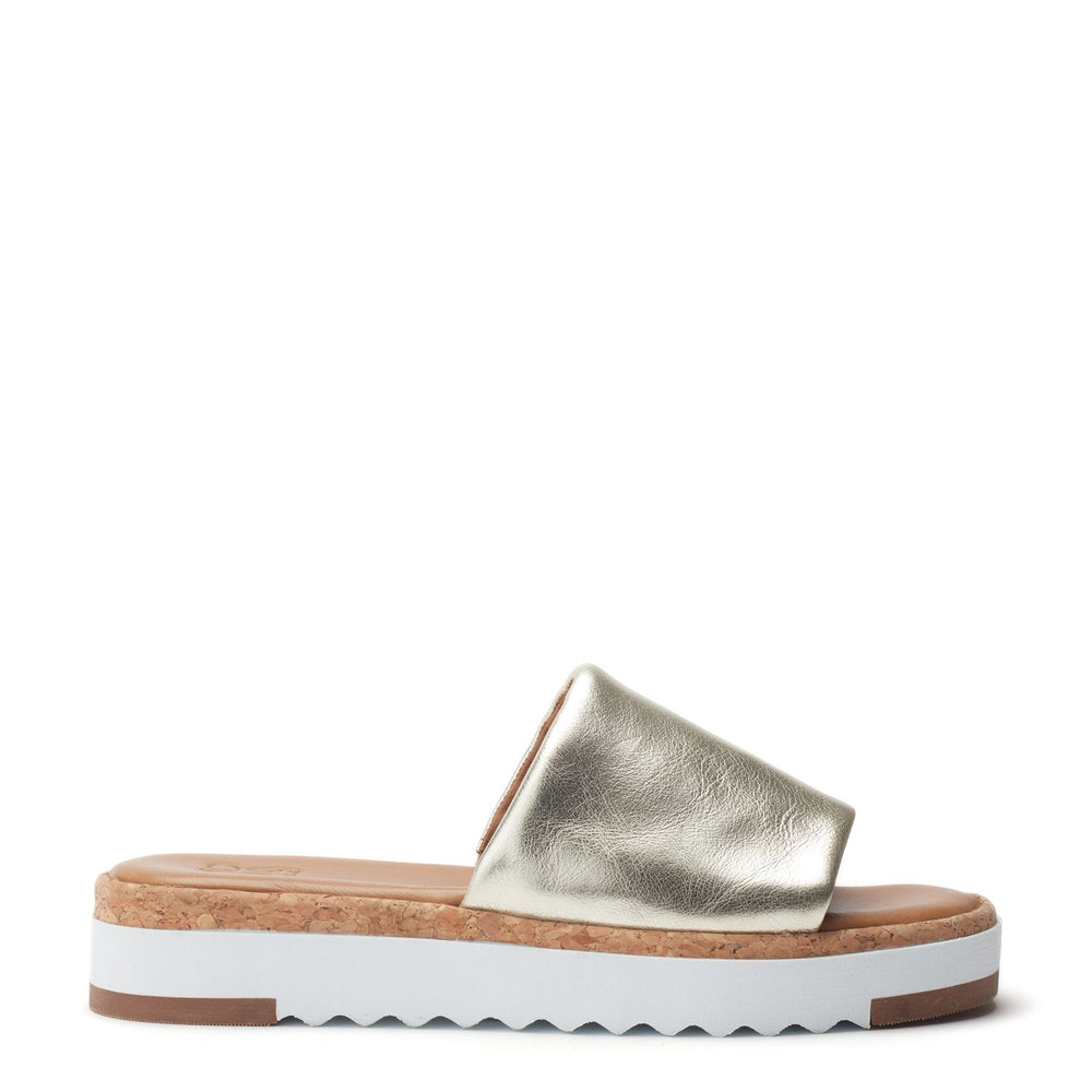 Kanzan Gold Metallic Leather Sandals