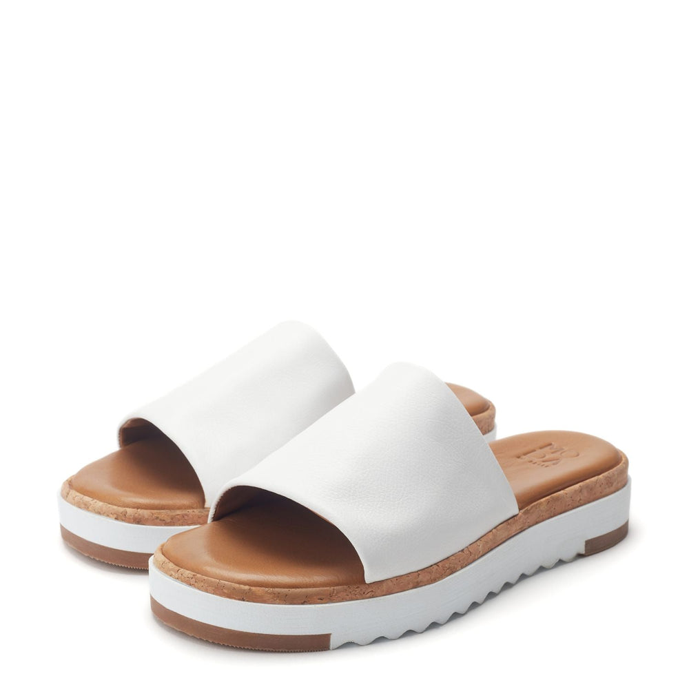 Kanzan White Leather Sandals