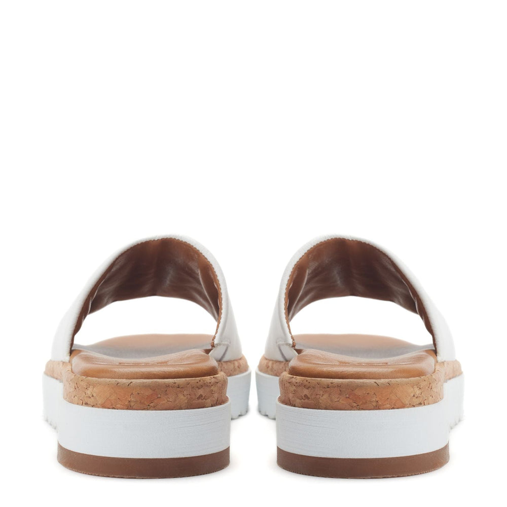 Kanzan White Leather Sandals