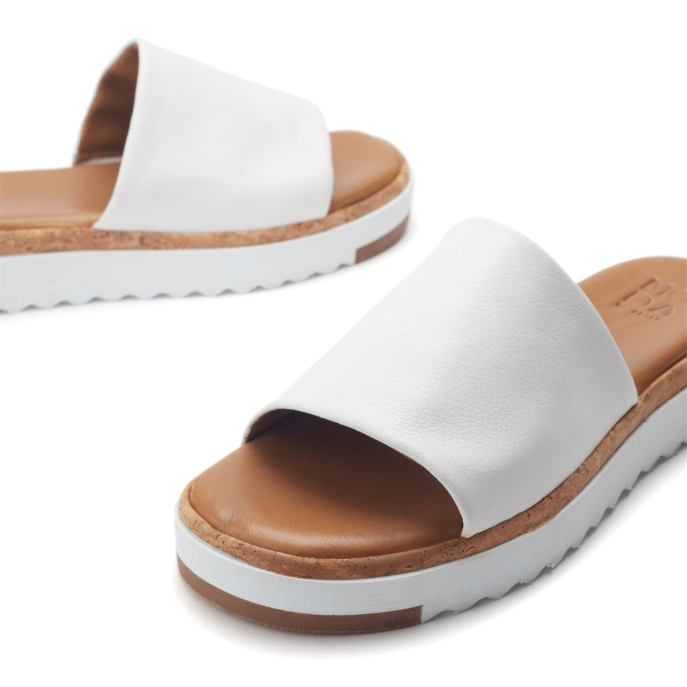 Kanzan White Leather Sandals
