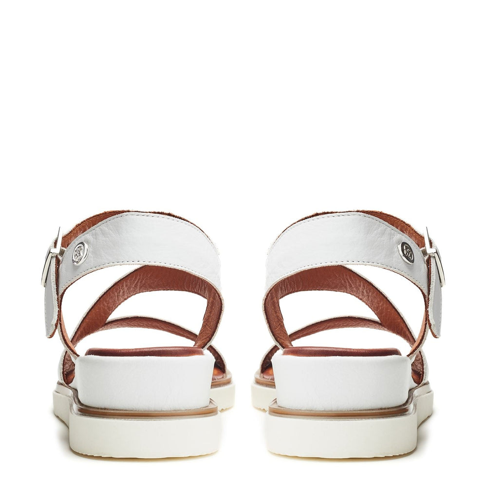 Kapur White Leather Sandals
