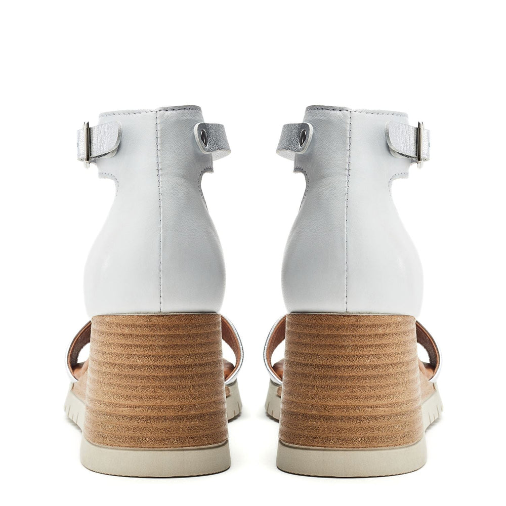 Karia White Leather Sandals