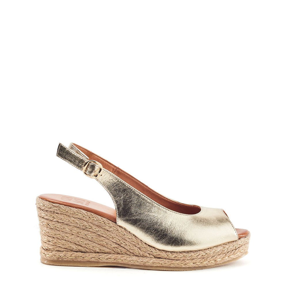Karisa Gold Leather Sandals