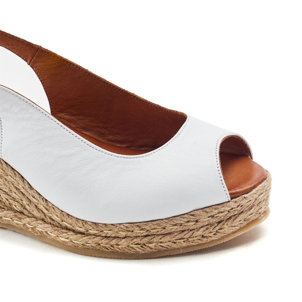 Karisa Off White Leather Sandals