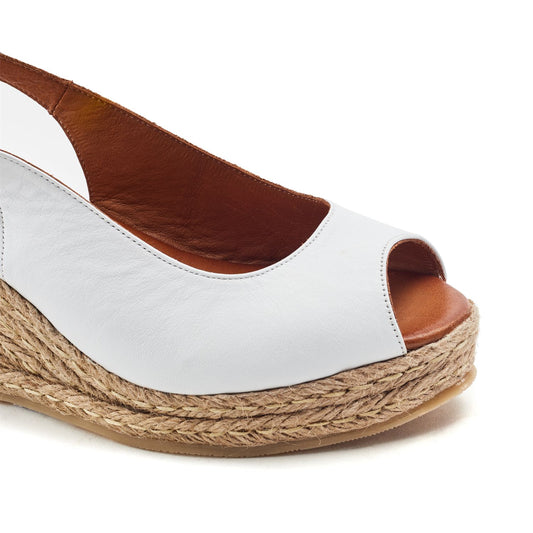 Karisa Off White Leather Sandals