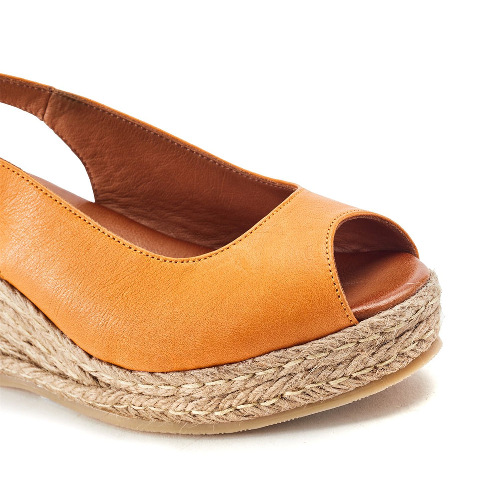 Karisa Orange Leather Sandals