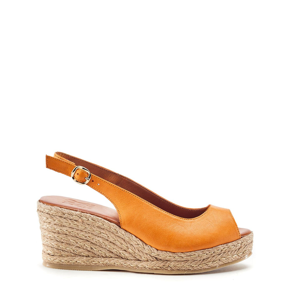 Karisa Orange Leather Sandals