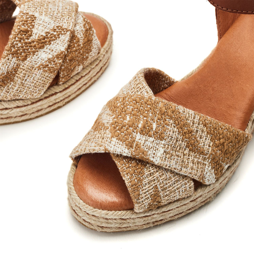 Kassia Tan Textile Sandals