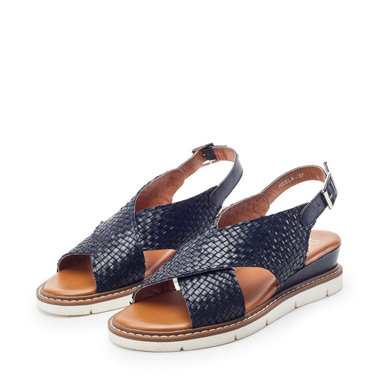Keela Navy Leather Sandals