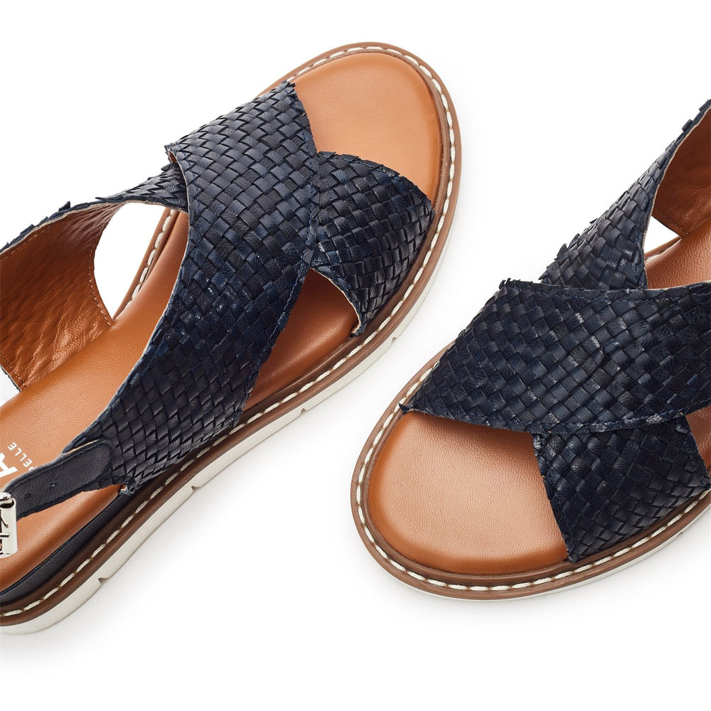 Keela Navy Leather Sandals