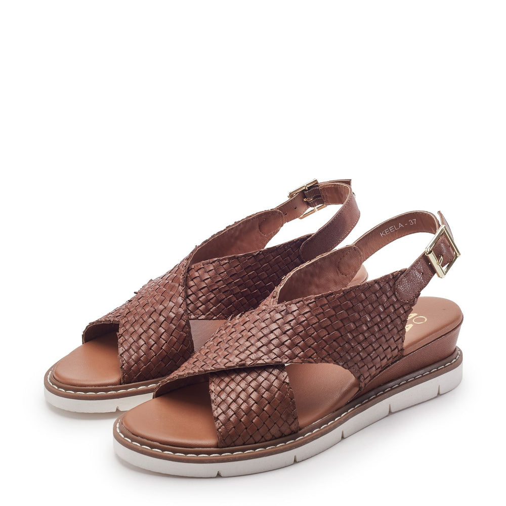 Keela Tan Leather Sandals