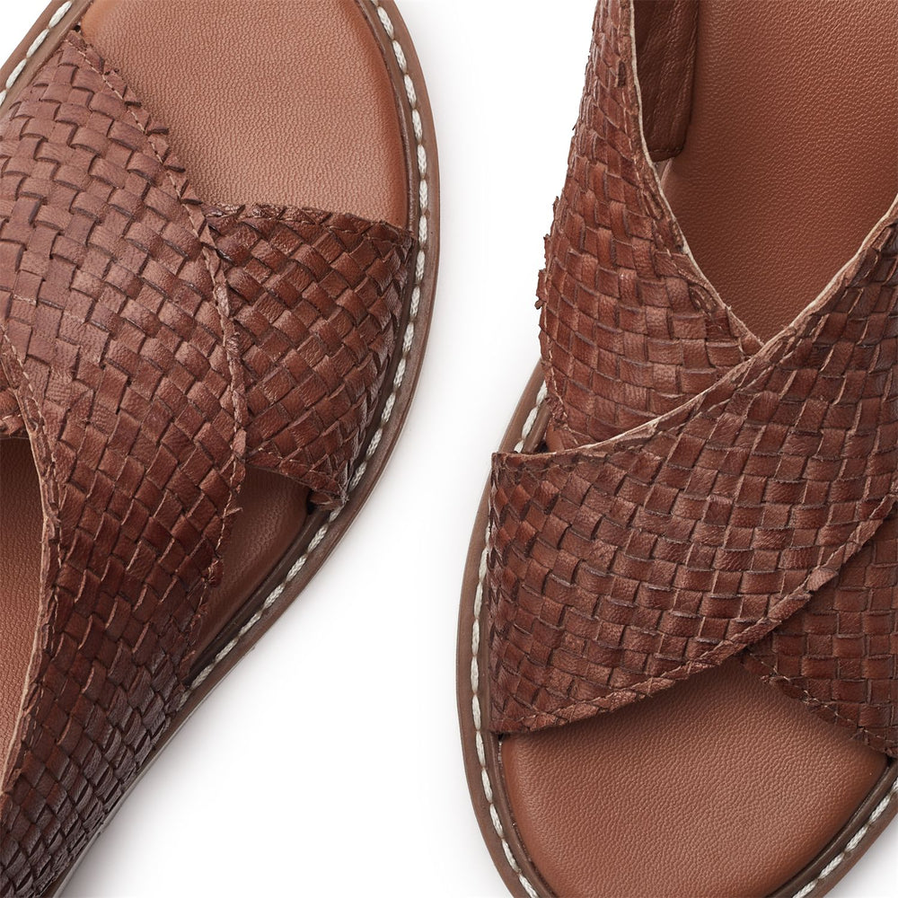 Keela Tan Leather Sandals