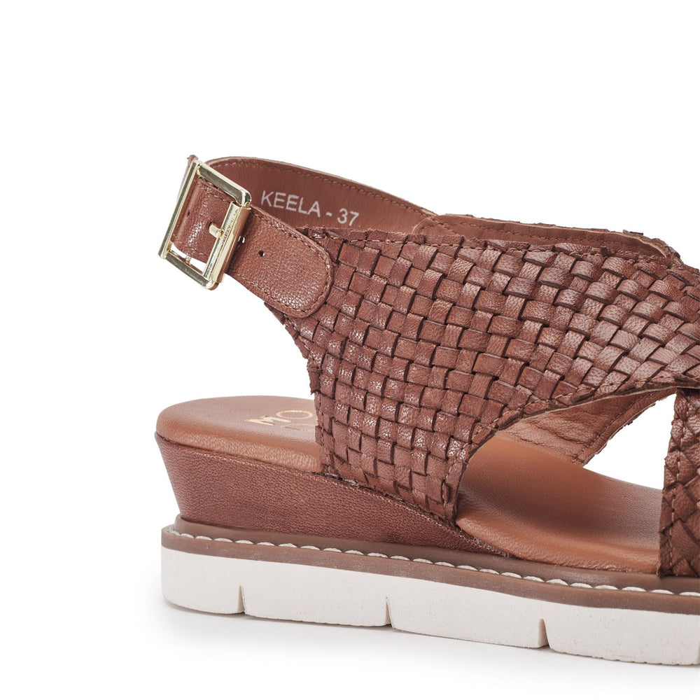 Keela Tan Leather Sandals