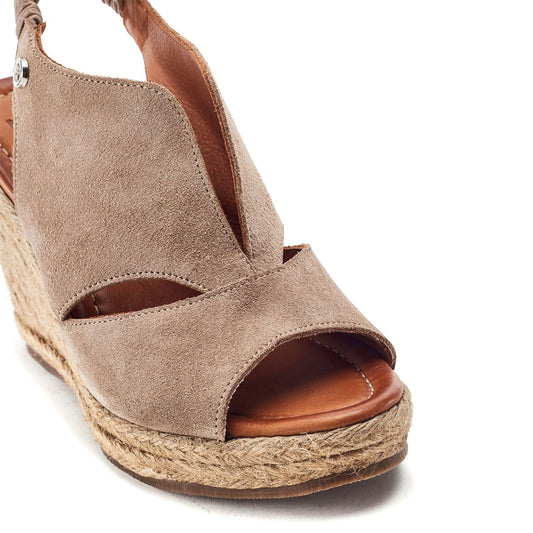 Keerah Taupe Suede Sandals