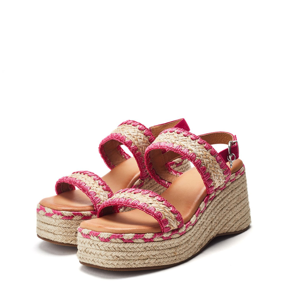 Kelila Pink Textile Sandals