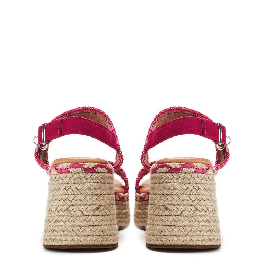 Kelila Pink Textile Sandals