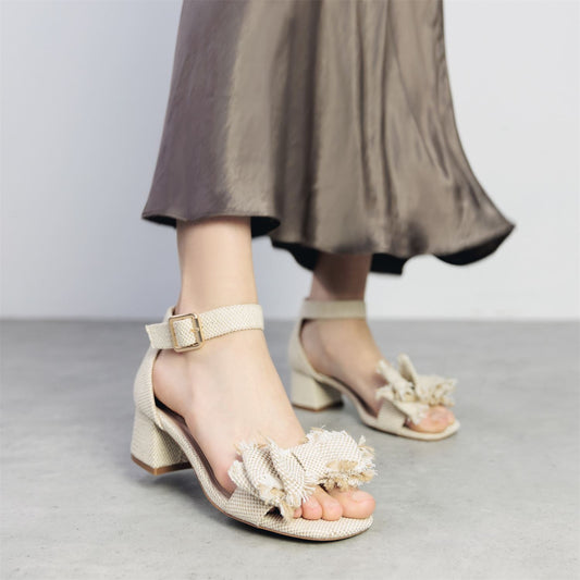 Kenna Natural Textile Sandals