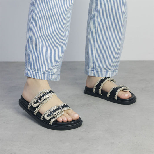 Kerriki Black Porvair Sandals