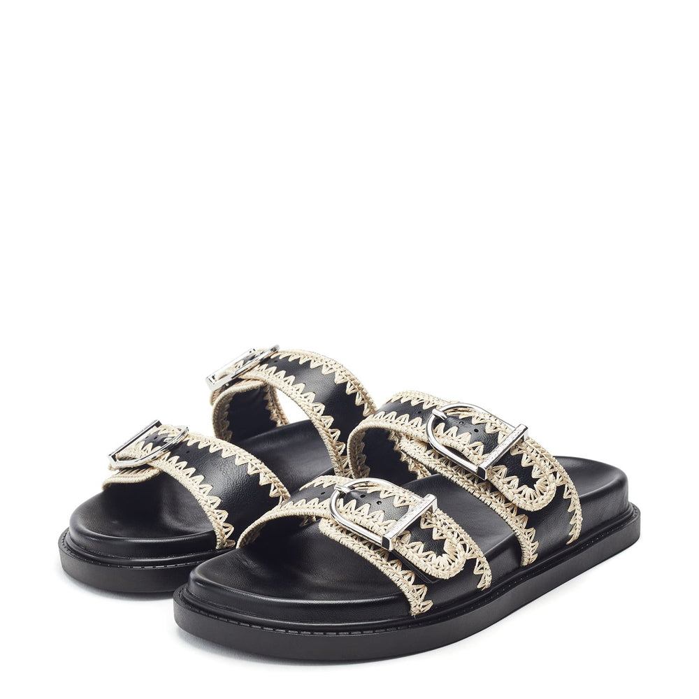 Kerriki Black Porvair Sandals