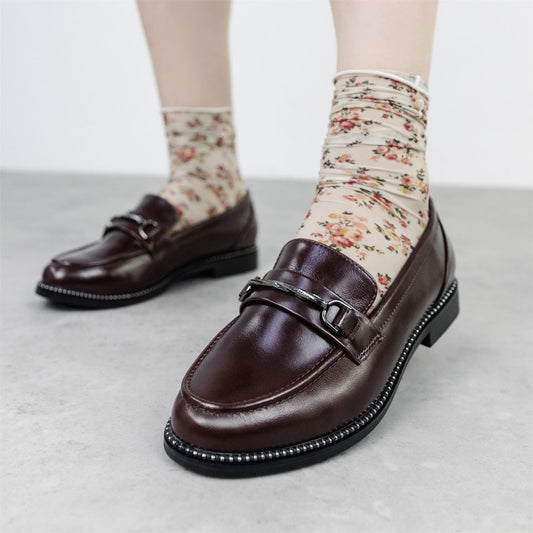 Kinzey Burgundy Leather Shoes