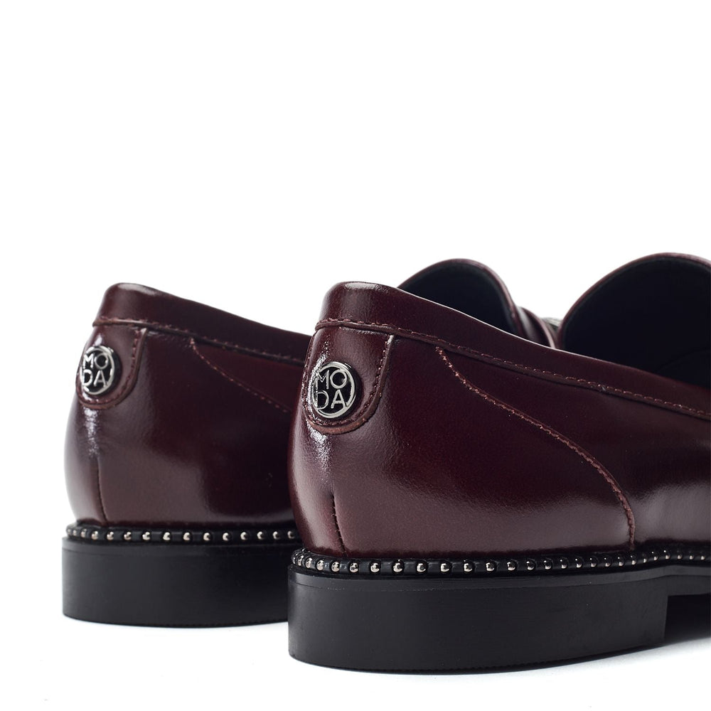Kinzey Burgundy Leather Shoes