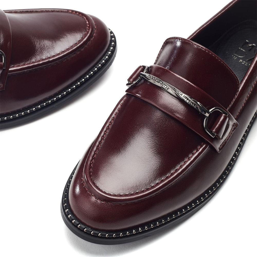Kinzey Burgundy Leather Shoes