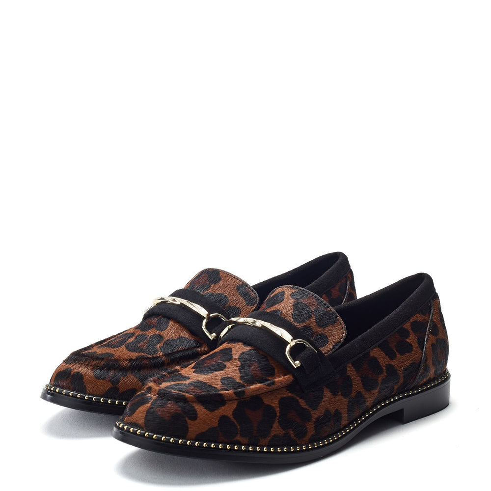 Kinzey Leopard Pony Hair Shoes