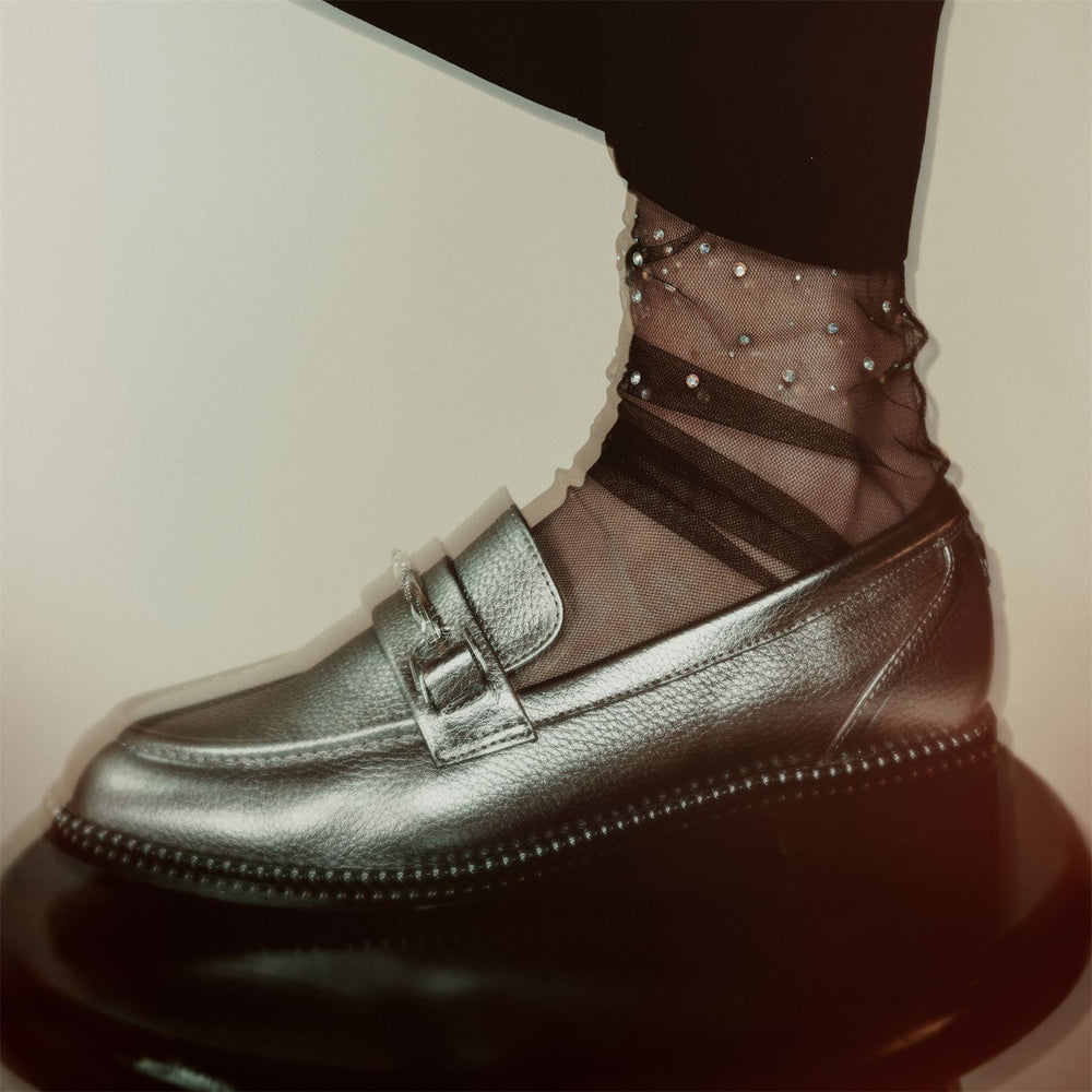 Kinzey Pewter Leather Shoes