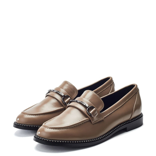 Kinzey Taupe Leather Shoes