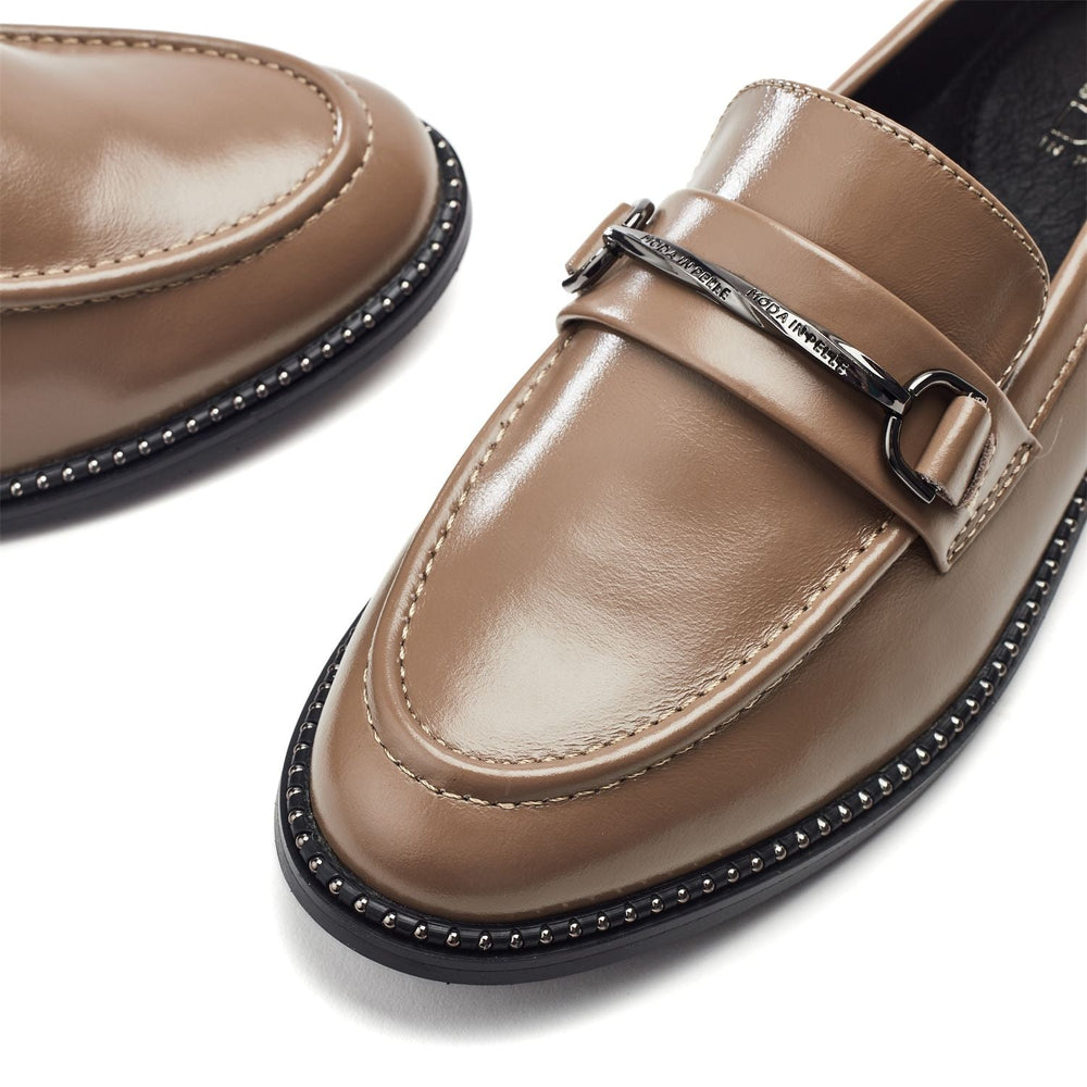 Kinzey Taupe Leather Shoes