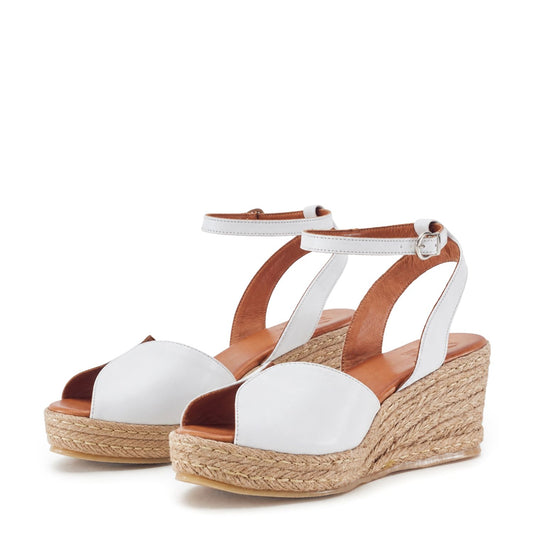 Kiona Off White Leather Sandals
