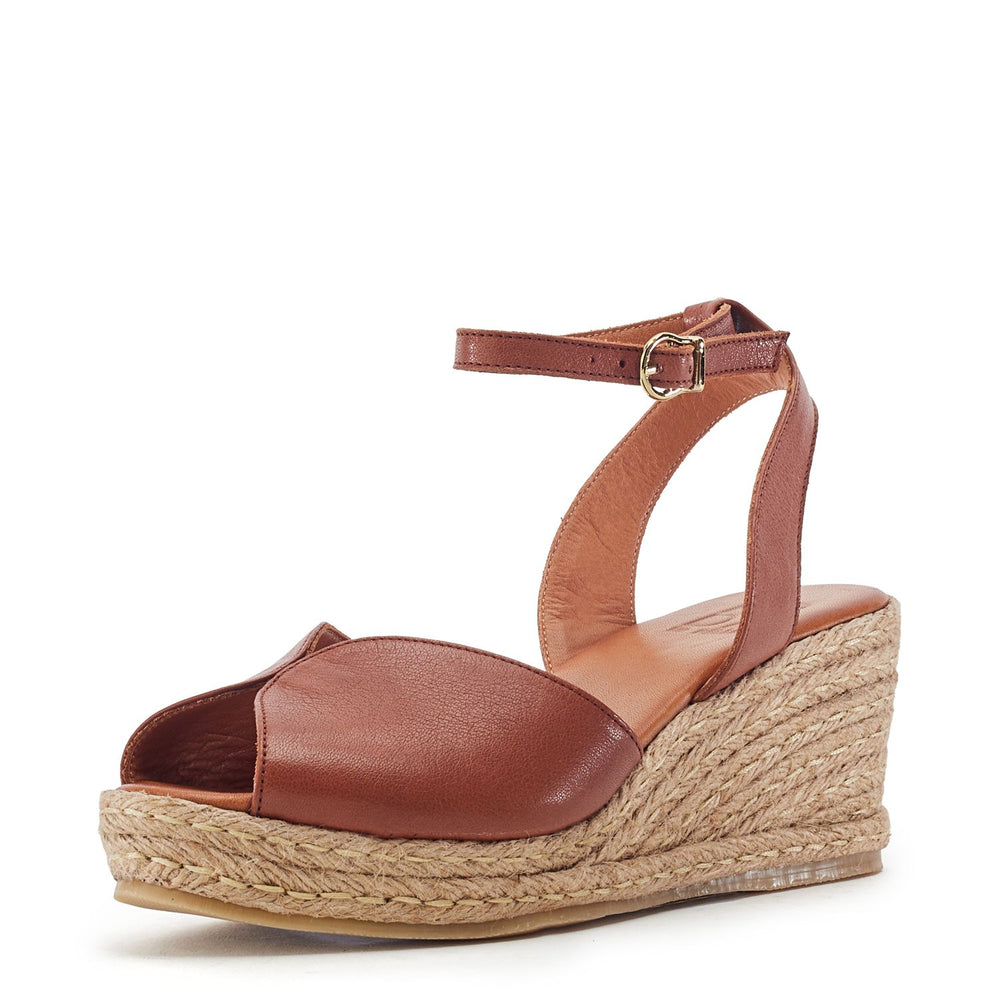 Kiona Tan Leather Sandals