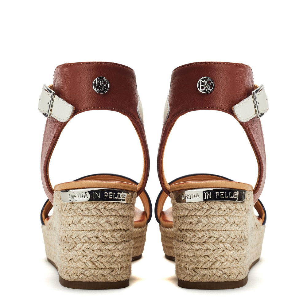 Kolanthia Navy Leather Sandals