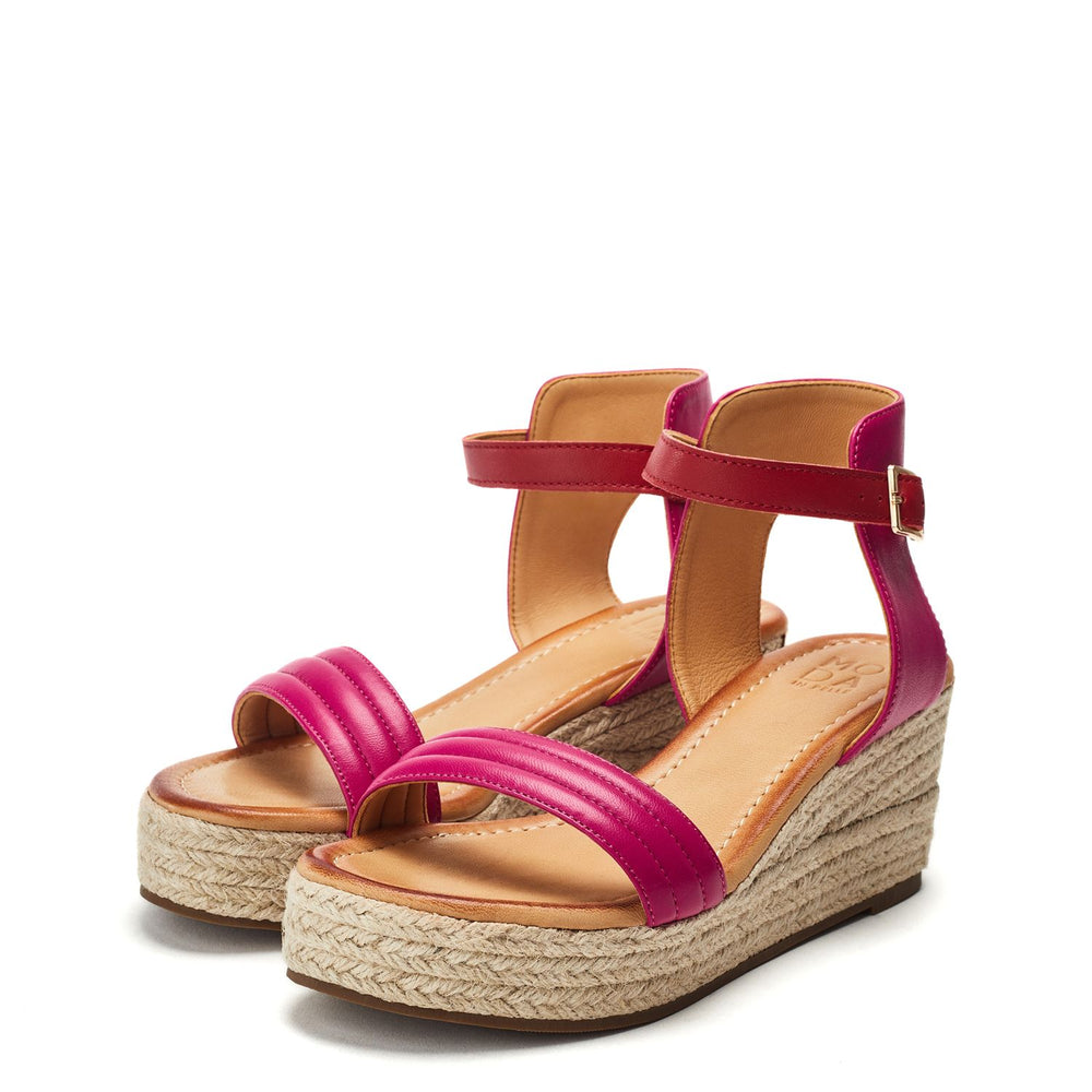 Kolanthia Pink Leather Sandals