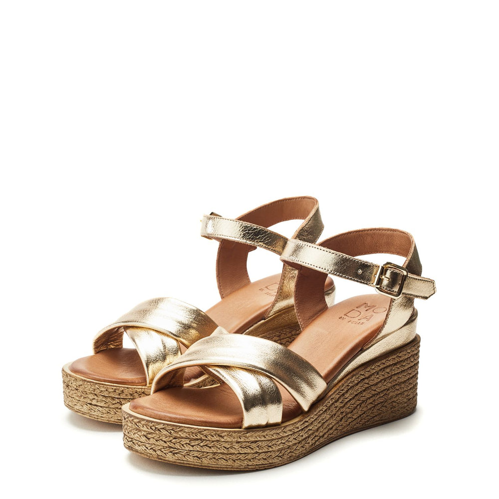 Kona Gold Leather Sandals
